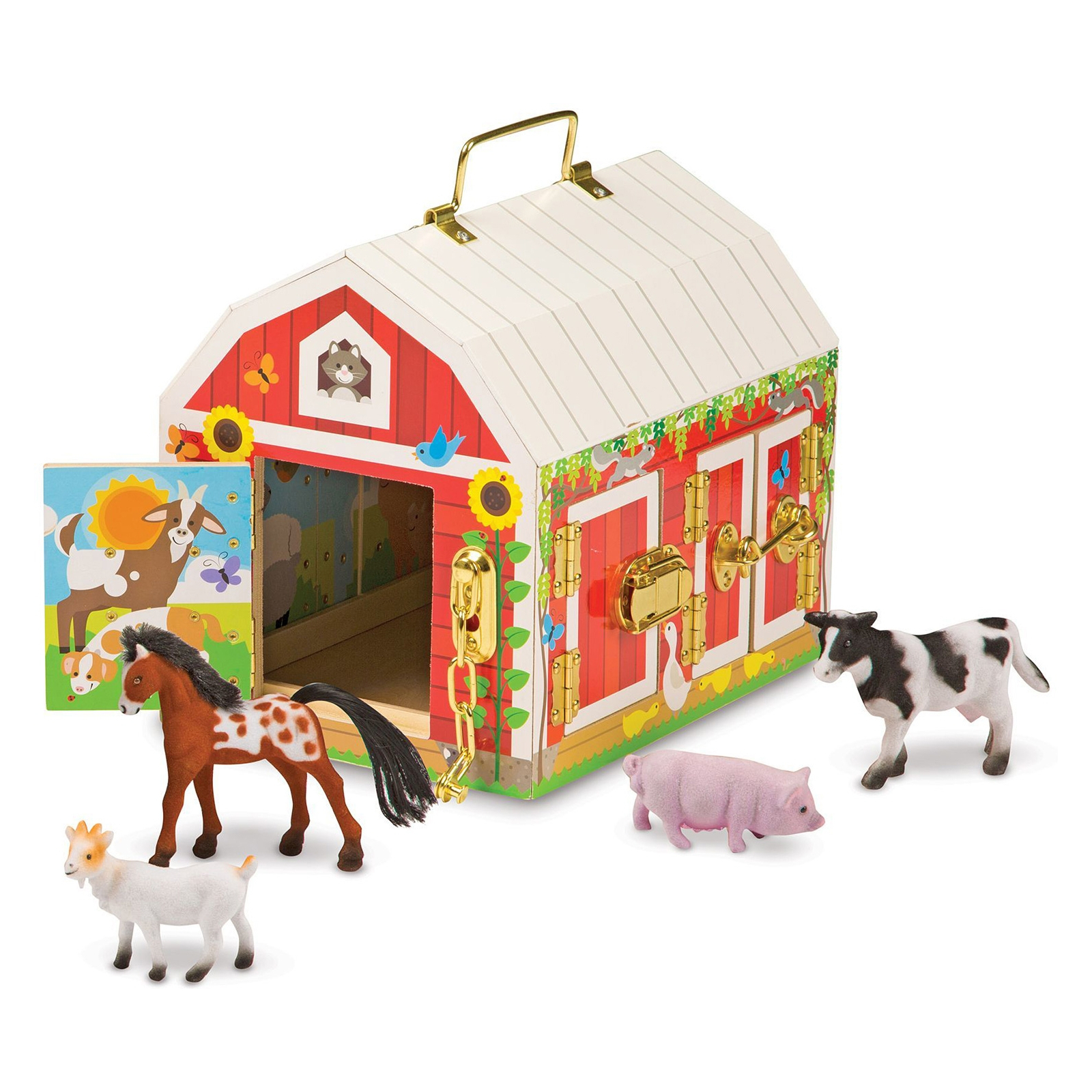Развивающая игрушка Melissa&Doug Домик-сарай с задвижками и животными (MD2564) изображение 2