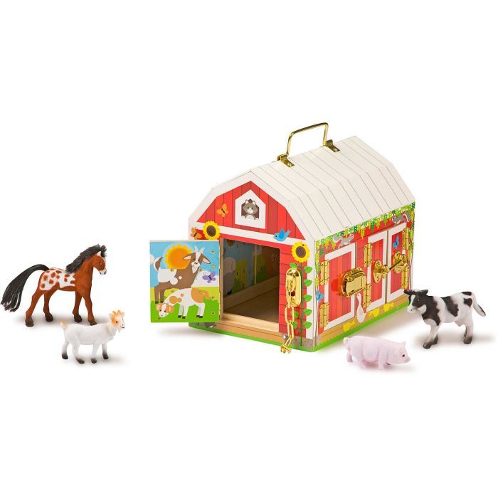 Развивающая игрушка Melissa&Doug Домик-сарай с задвижками и животными (MD2564) изображение 3