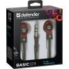 Наушники Defender Basic 619 Black-Red (63619) изображение 2