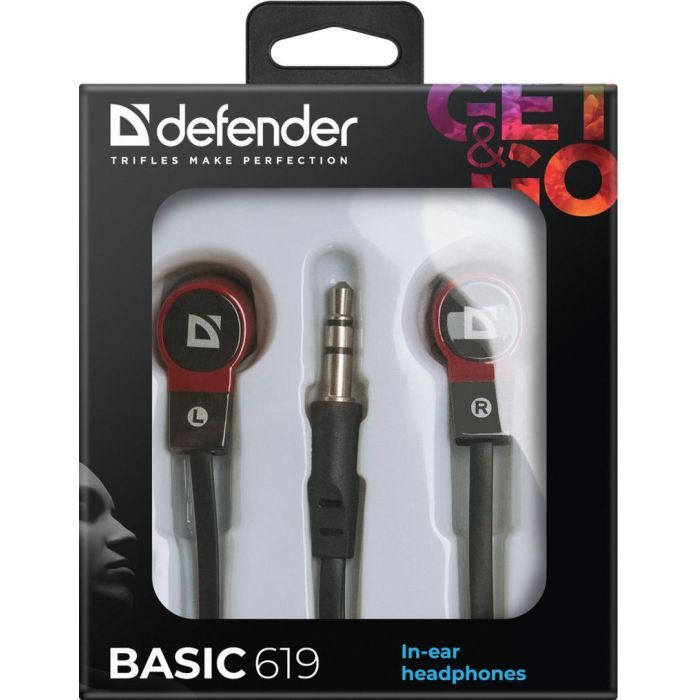 Наушники Defender Basic 619 Black-Red (63619) изображение 3