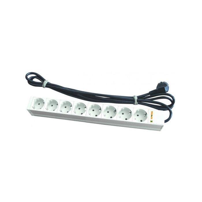 Силовий блок Conteg 19" 1U 8xSchuko, с выключателем, с кабелем (DP-RP-08SCHUS)