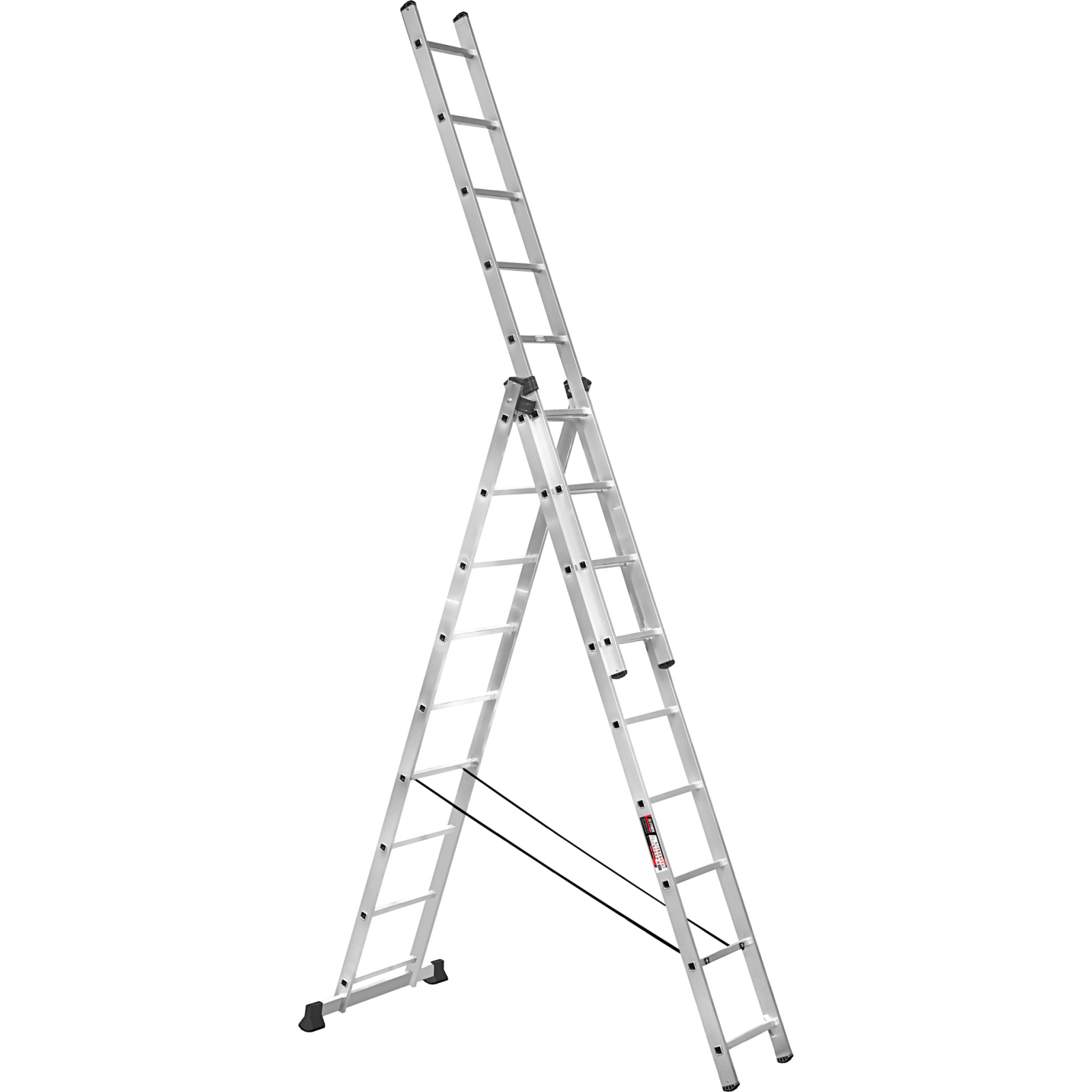 Драбина Stark Алюминиевая трехсекционная лестница 3*9 SVHR3x9 (525380504)