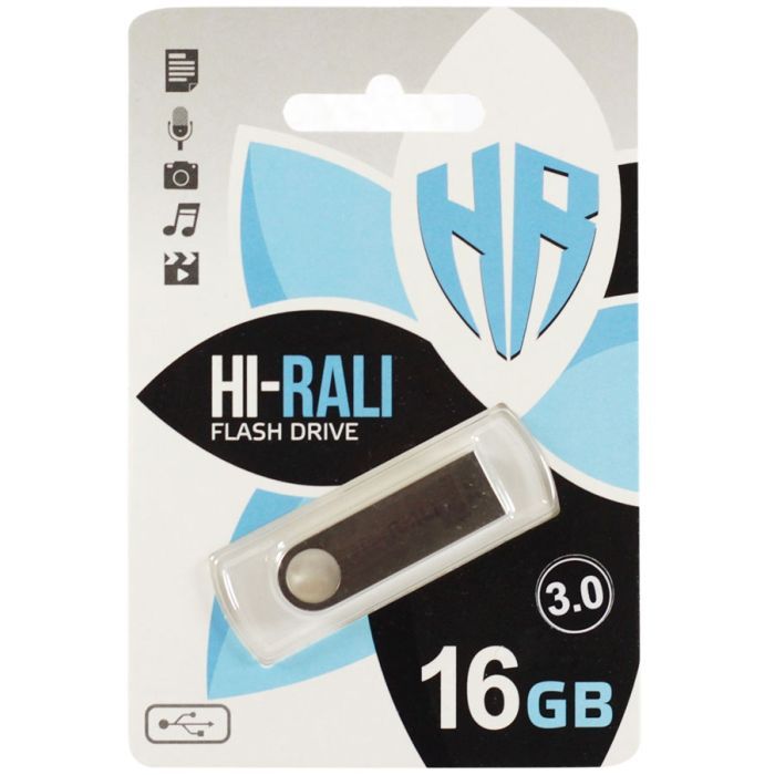 USB флеш накопитель Hi-Rali 16GB Shuttle Series Silver USB 3.0 (HI-16GB3SHSL)