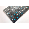 Наклейка на клавіатуру AlSoft непрозора EN/RU (11x13мм) чорна (кирилиця синя) textured (A43978) зображення 2