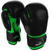 Боксерские перчатки PowerPlay 3004 JR 8oz Black/Green (PP_3004JR_8oz_Black/Green) изображение 2