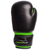 Боксерские перчатки PowerPlay 3004 JR 8oz Black/Green (PP_3004JR_8oz_Black/Green) изображение 3