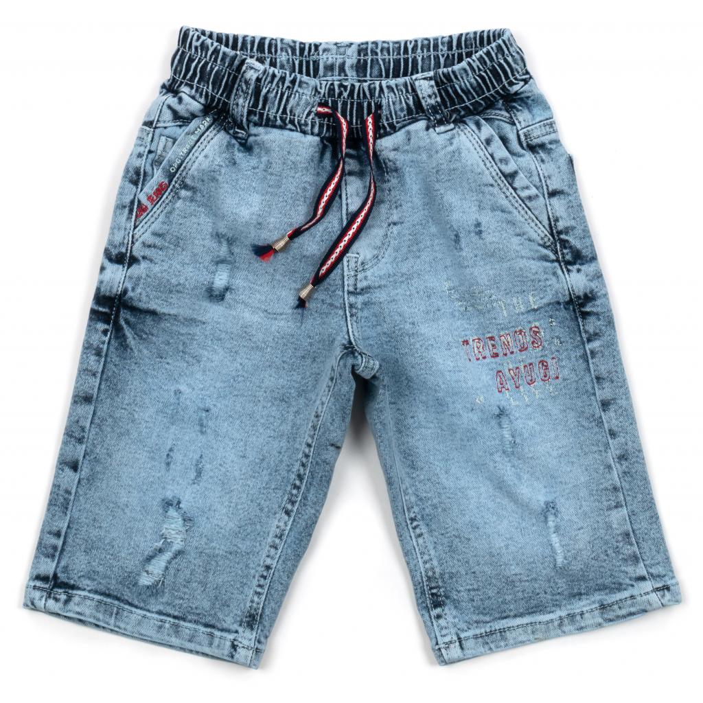 Шорты A-Yugi джинсовые на резинке (2757-116B-blue)
