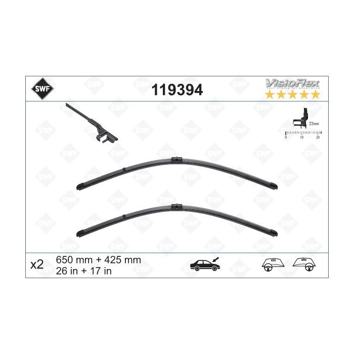 Щетка стеклоочистителя SWF 119394