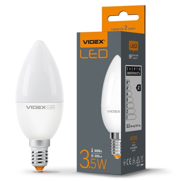 Лампочка Videx C37e 3.5W E14 3000K 220V (VL-C37e-35143) зображення 2
