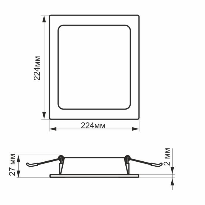 Світильник Videx LED 22W 5000K 220V (VL-DLBS-225) зображення 5