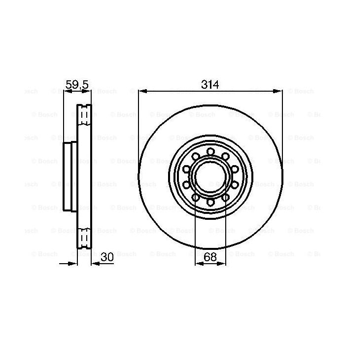 Тормозной диск Bosch 0 986 478 617 изображение 3