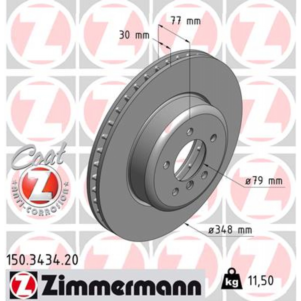 Гальмівний диск ZIMMERMANN 150.3434.20