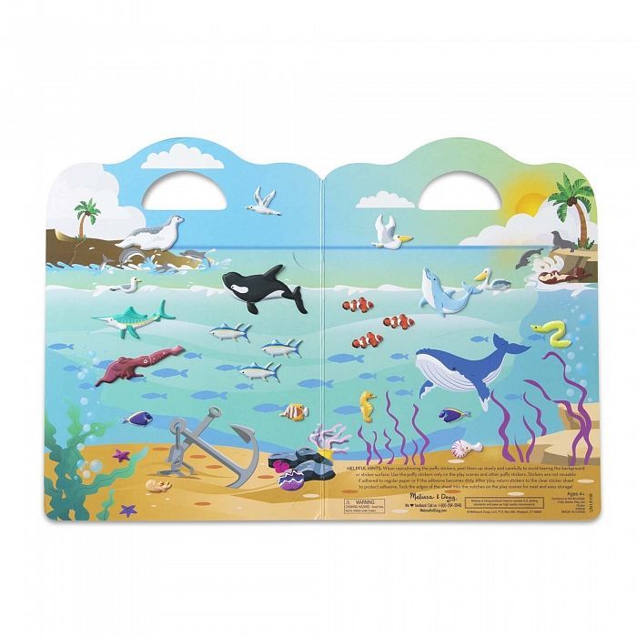Набір для творчості Melissa&Doug об'ємні багаторазові наліпки Океан (MD30520) зображення 3