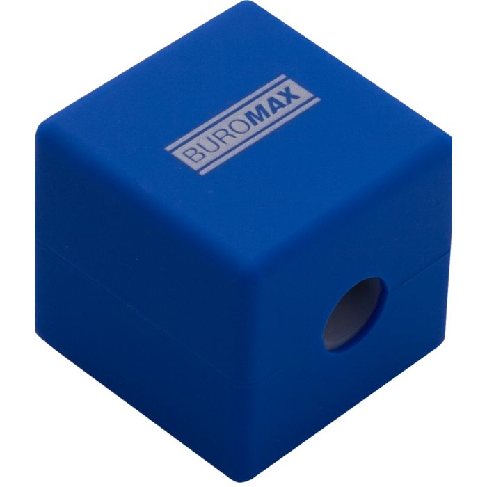 Точилка Buromax CUBE RUBBER TOUCH пластиковий корпус контейнер (BM.4757-1) изображение 3