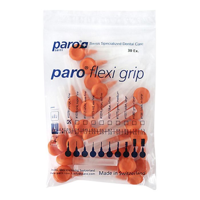 Щітки для міжзубних проміжків Paro Swiss Flexi Grip х-тонкі конічні Ø 1.9/5.0 мм 30 шт. (7610458810798) зображення 2