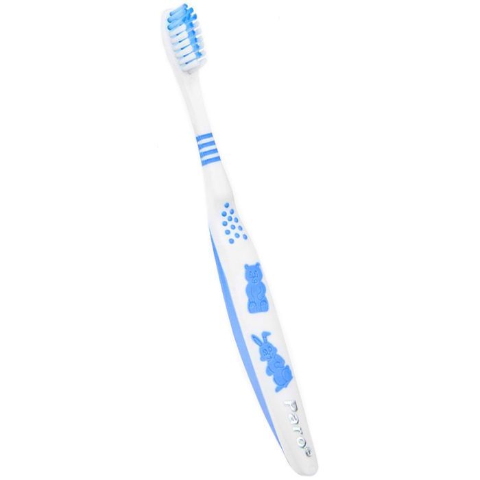 Детская зубная щетка Paro Swiss junior мягкая Голубая (7610458007426-blue)