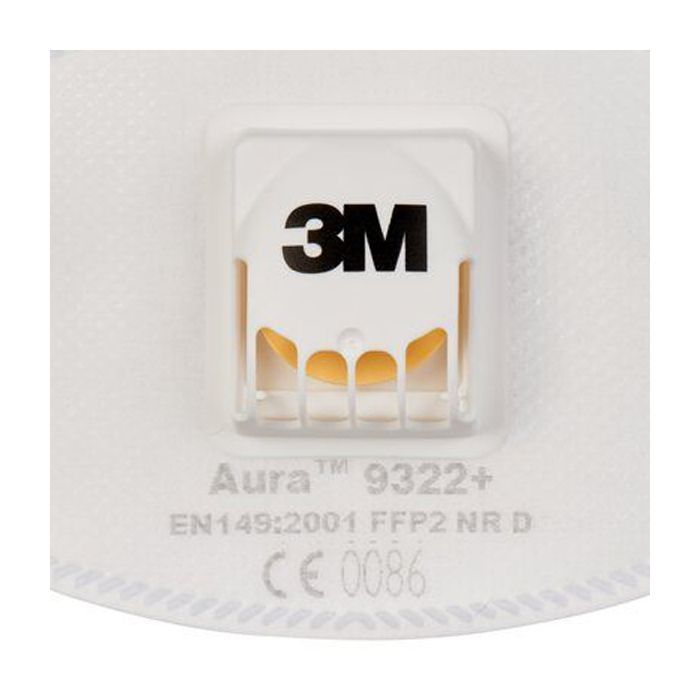 Респіратор 3M Aura 9322+ захист рівня FFP2 з клапаном 1 шт. (4054596041226) зображення 2