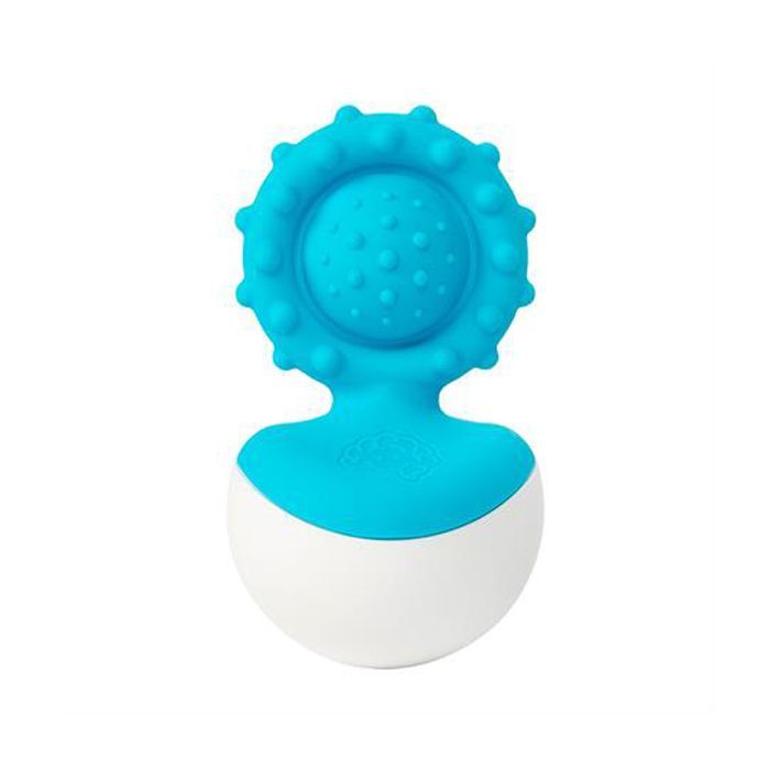 Погремушка Fat Brain Toys прорезыватель-неваляшка dimpl wobl голубой (F2174ML)