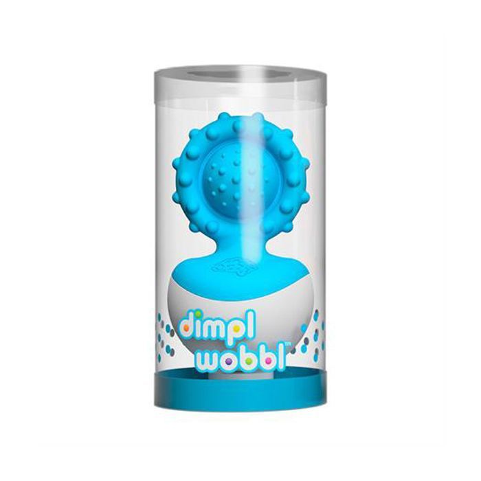 Погремушка Fat Brain Toys прорезыватель-неваляшка dimpl wobl голубой (F2174ML) изображение 2