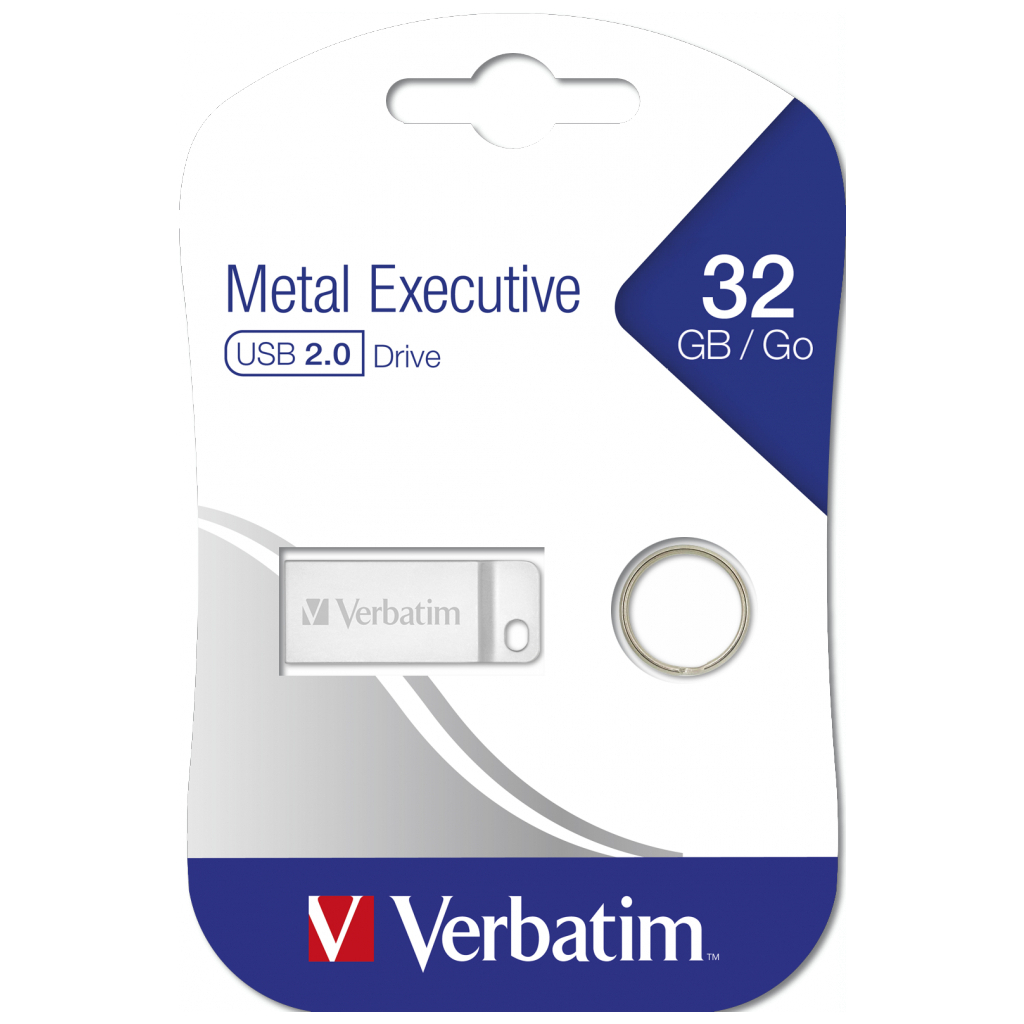 USB флеш накопитель Verbatim 32GB Metal Executive Silver USB 2.0 (98749) изображение 4