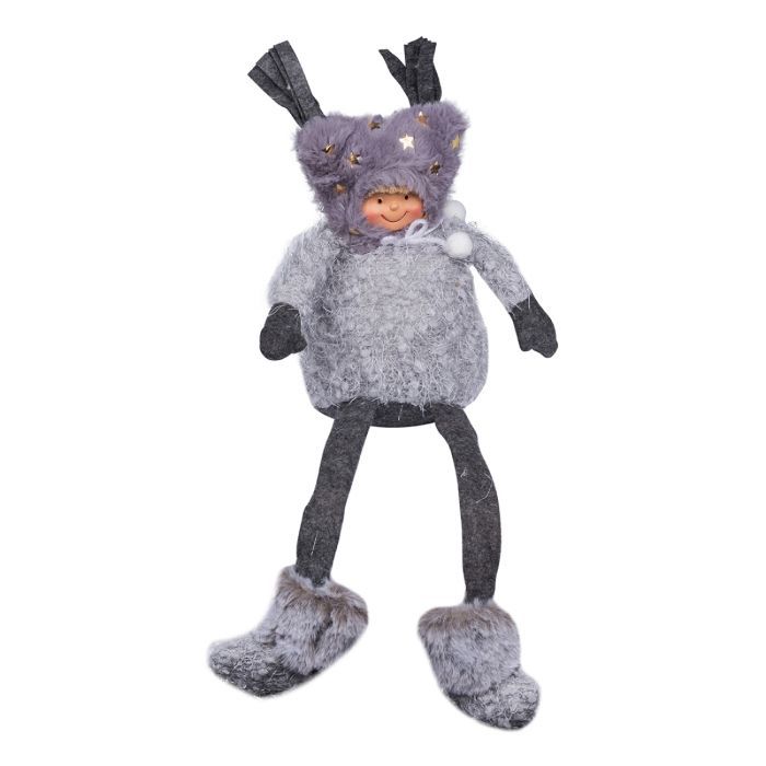 Новогодняя фигурка YES! Fun девочка новогодняя 37 см, серая (973607)