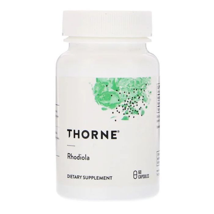 Травы Thorne Research Родиола, Rhodiola, 100 мг, 60 капсул (THR-75502)