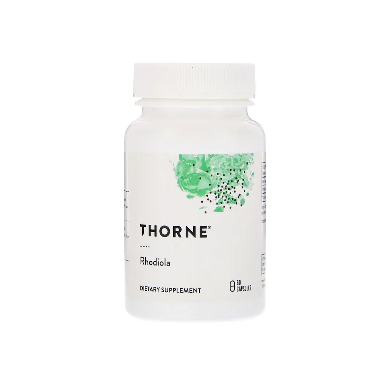Травы Thorne Research Родиола, Rhodiola, 100 мг, 60 капсул (THR-75502)