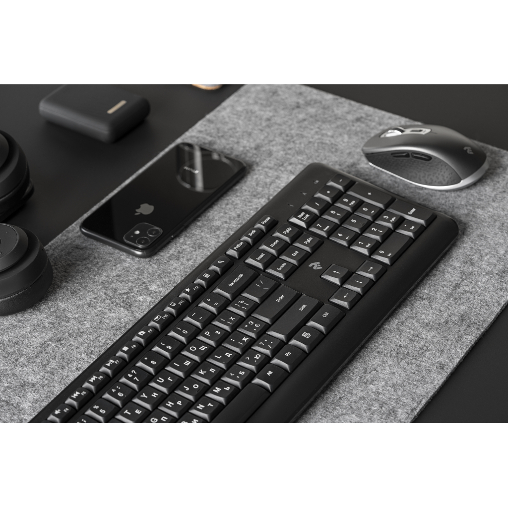 Клавіатура 2E KS220 Wireless Black (2E-KS220WB) зображення 9