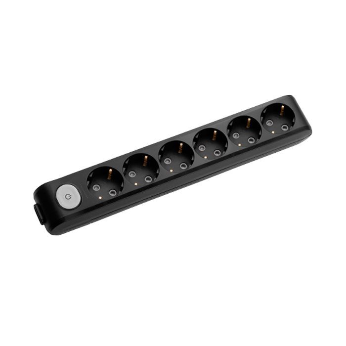 Колодка для подовжувача Panasonic X-tendia із заземленням 6 гнізд (WLTA04602BL-UA)