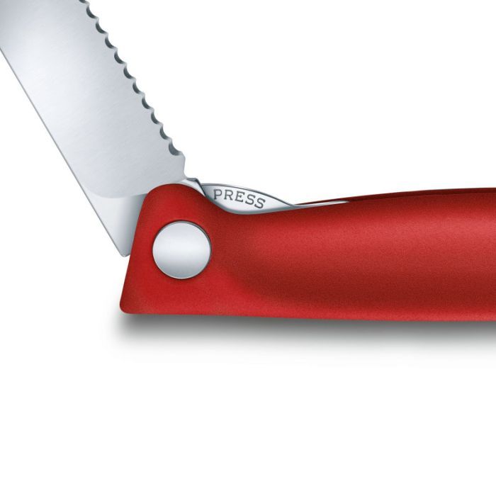 Кухонный нож Victorinox SwissClassic Foldable Paring 11 см Serrated Black (6.7833.FB) изображение 3