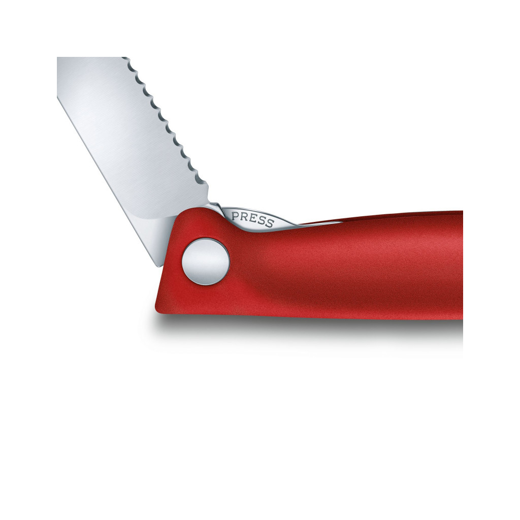Кухонный нож Victorinox SwissClassic Foldable Paring 11 см Serrated Orange (6.7836.F9B) изображение 3