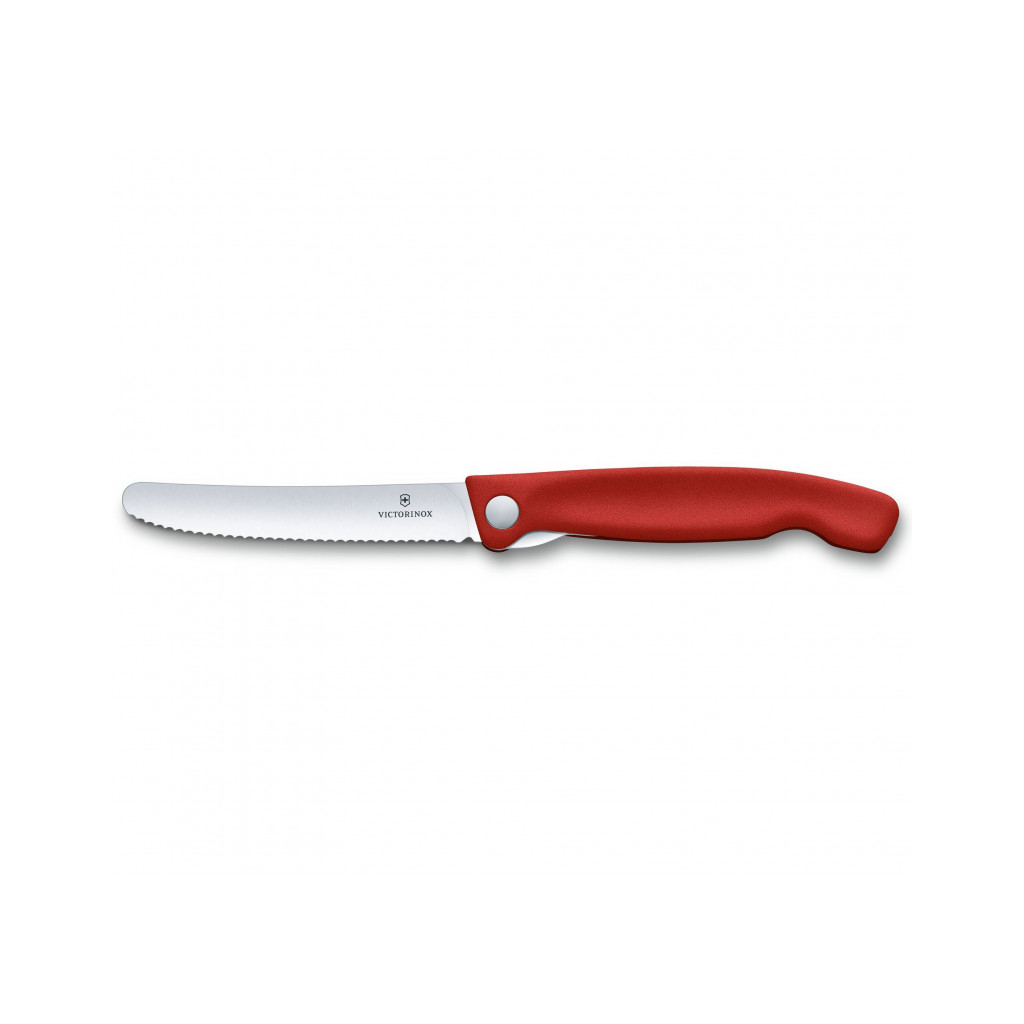 Кухонный нож Victorinox SwissClassic Foldable Paring 11 см Serrated Green (6.7836.F4B) изображение 5