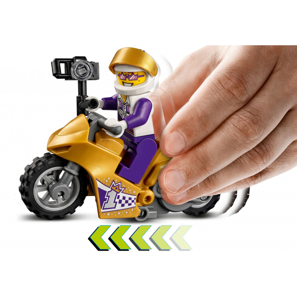 Конструктор LEGO City Stuntz Трюковий мотоцикл з екшн-камерою 14 деталей (60309) зображення 4