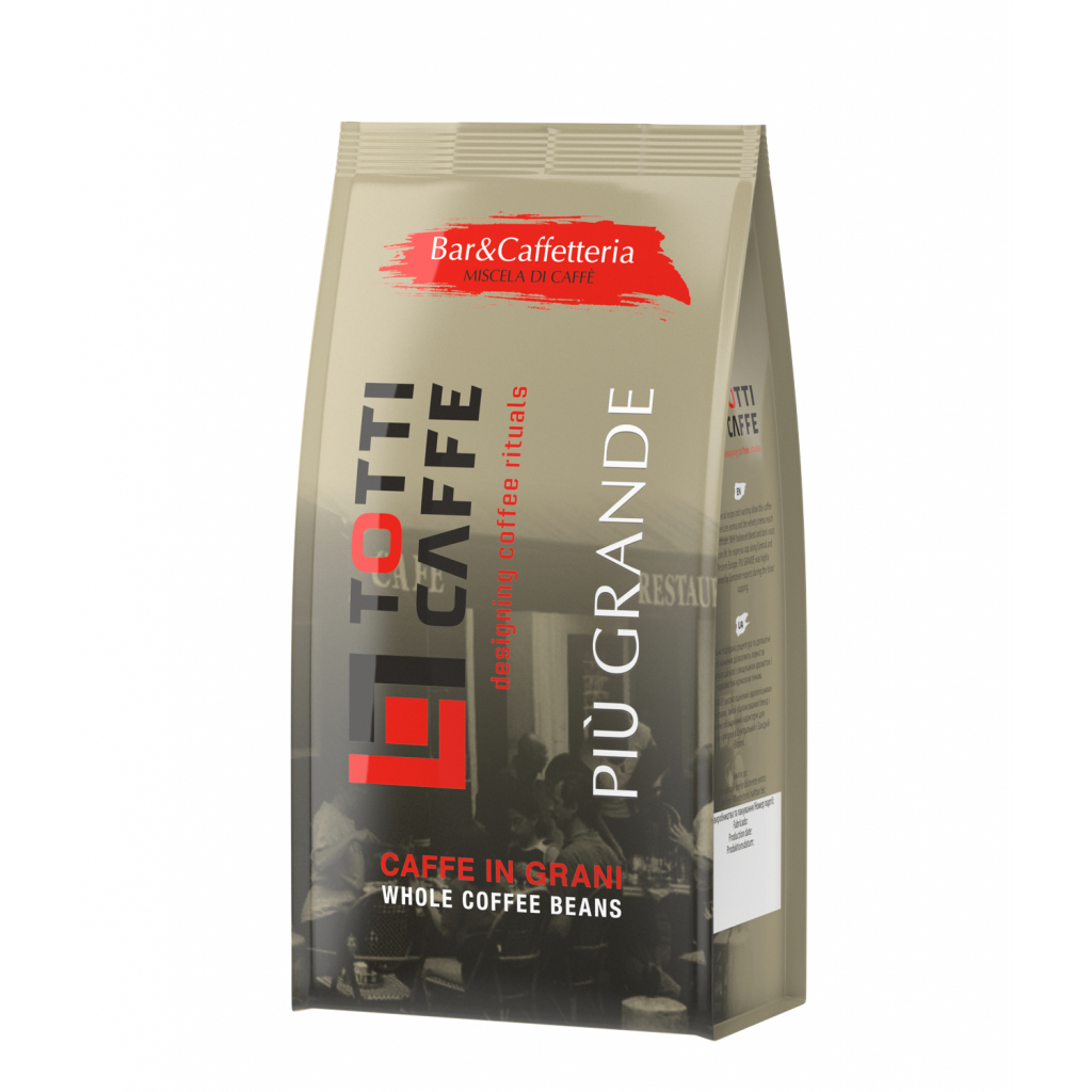 Кава TOTTI Caffe в зернах 1000г пакет, "Piu Grande" (tt.52211)
