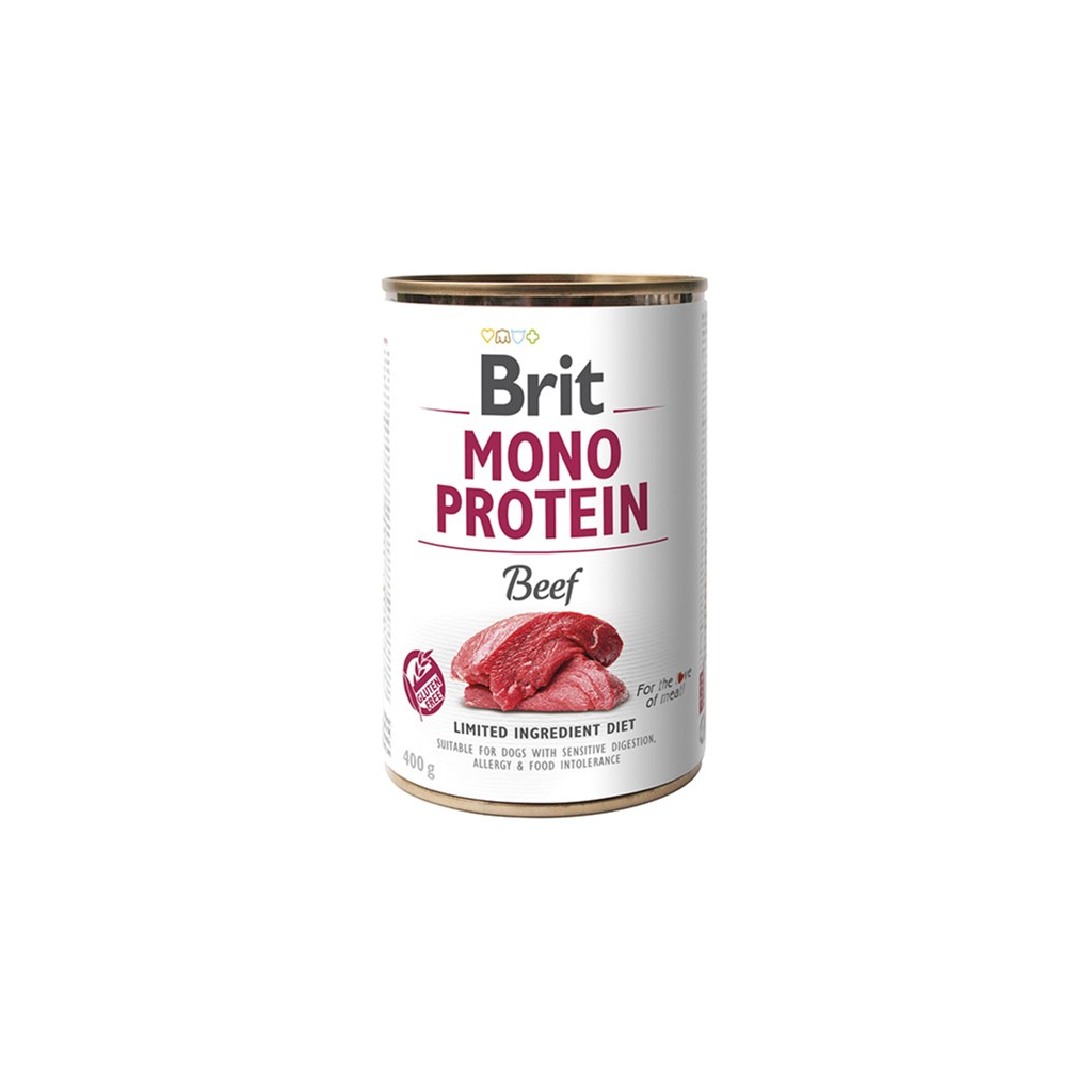 Консерви для собак Brit Mono Protein з яловичиною 400 г (8595602529766)