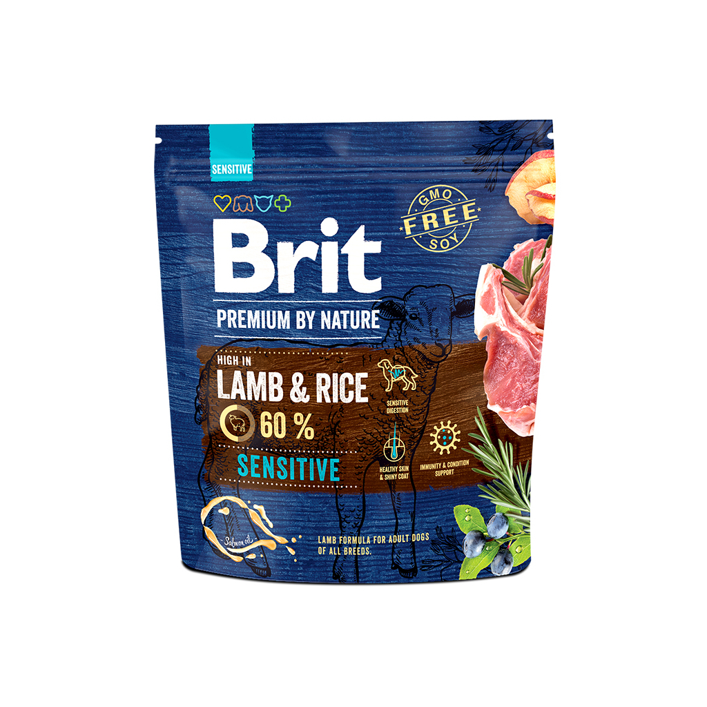 Сухой корм для собак Brit Premium Dog Sensitive Lamb 15 кг (8595602526642)