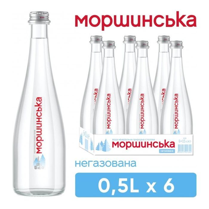 Мінеральна вода Моршинська Преміум 0.5 н/газ скл. (4820017000369)