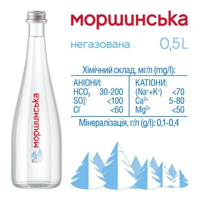 Мінеральна вода Моршинська Преміум 0.5 н/газ скл. (4820017000369) зображення 5