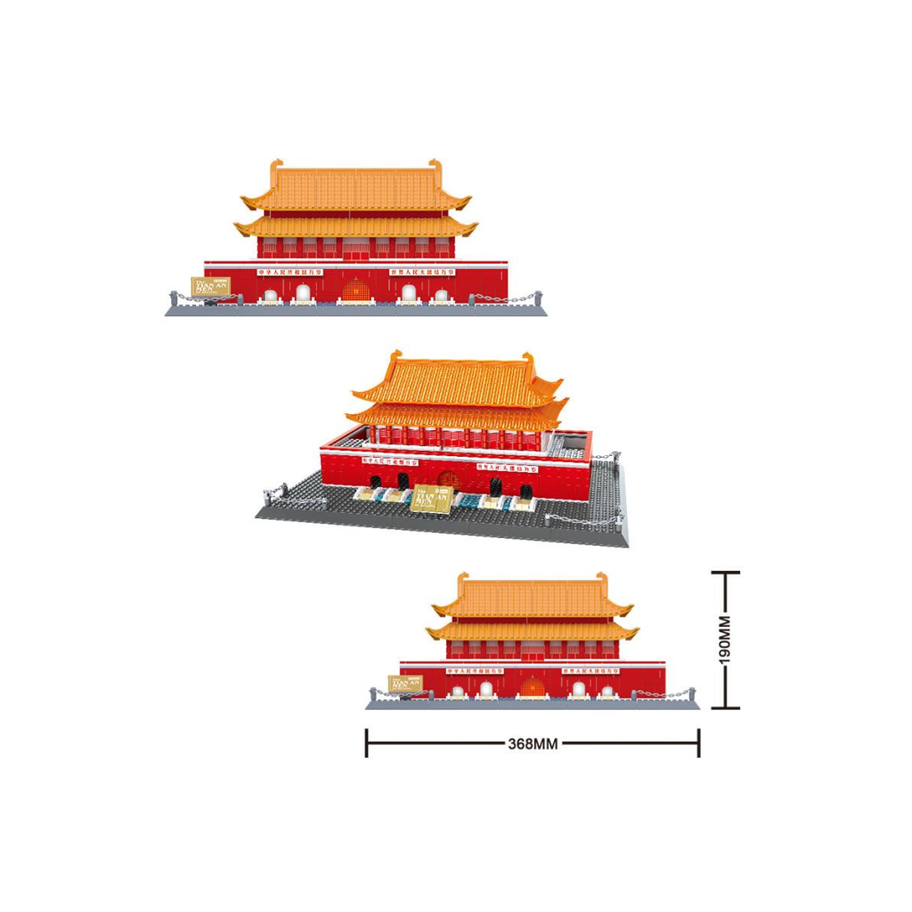 Конструктор Wange Врата небесного покоя - Башня Тяньаньм (WNG-Tiananmen-Tower) изображение 4