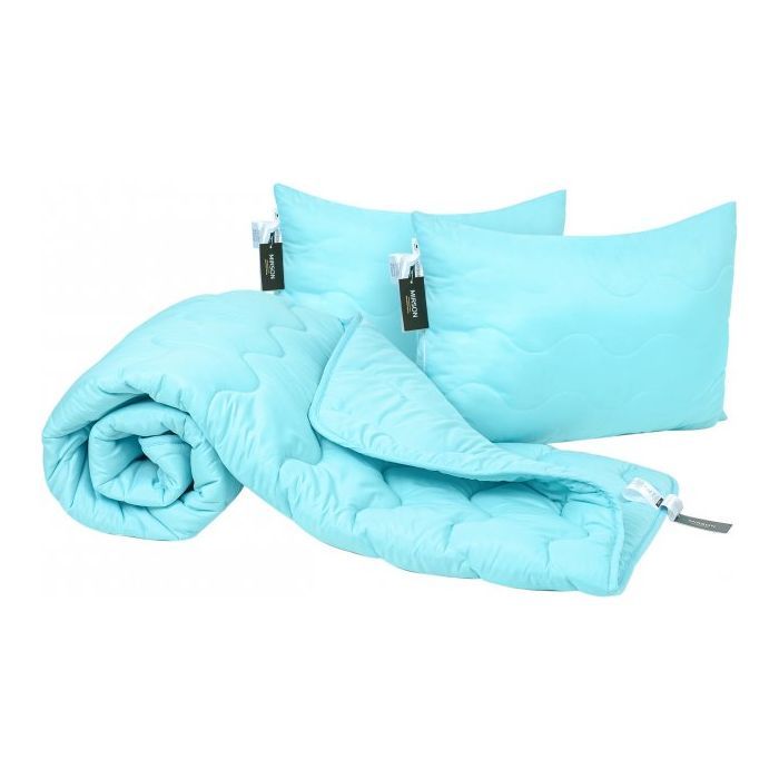 Одеяло MirSon Набор с Тенсель Всесезонный №1673 Eco Light Blue Одеяло + по (2200002657761)