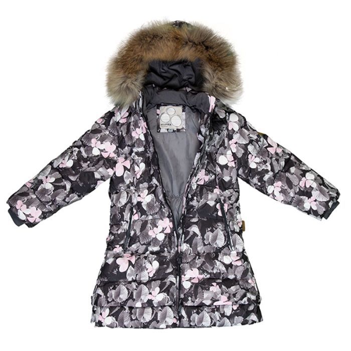 Пальто детское Huppa PARISH 12470055 белый с принтом 146 (4741468686516) изображение 4