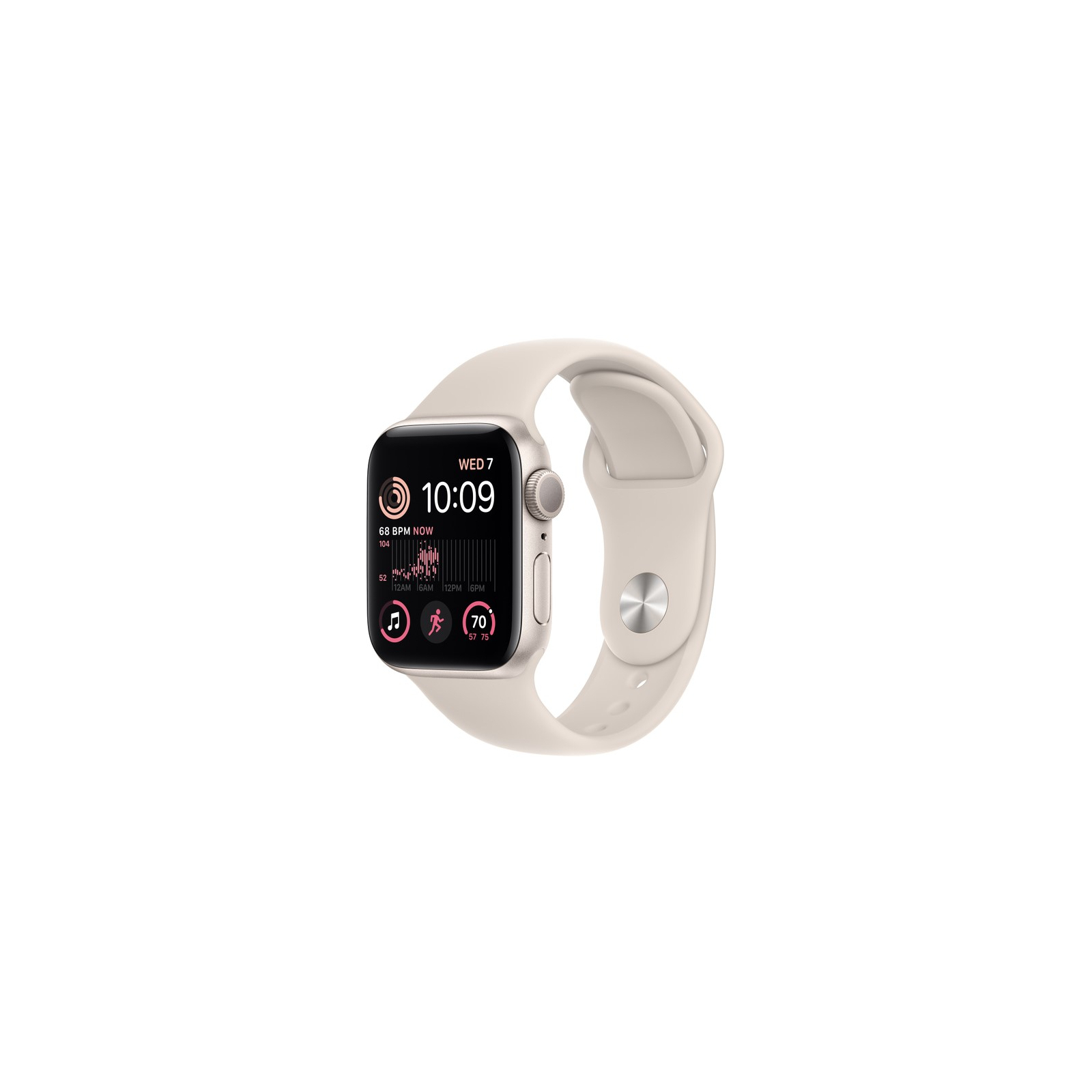 Смарт-годинник Apple Watch SE 2022 GPS 40mm Starlight Aluminium Case with Starlight Sport Band - Regular (MNJP3UL/A) зображення 2