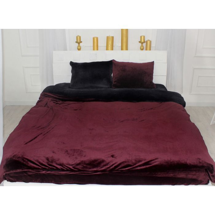 Постельное белье MirSon Велюр Winter Frost 28-0007 + 28-0002 Poinsettia Velvet 2х160х220 (2200004007465)