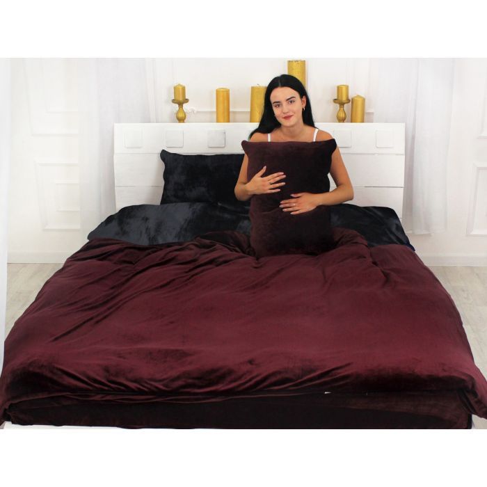 Постельное белье MirSon Велюр Winter Frost 28-0007 + 28-0002 Poinsettia Velvet 2х160х220 (2200004007465) изображение 2