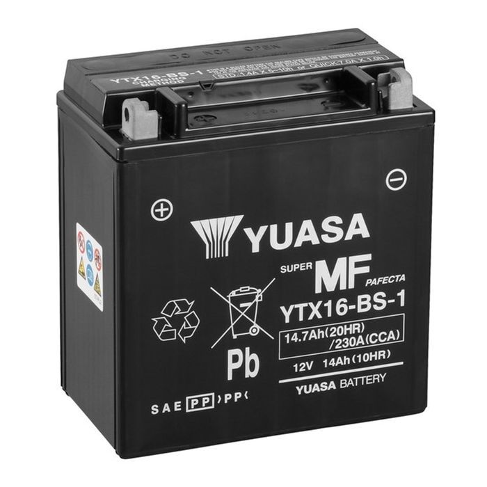 Акумулятор автомобільний Yuasa 12V 14,7Ah MF VRLA Battery (YTX16-BS-1)