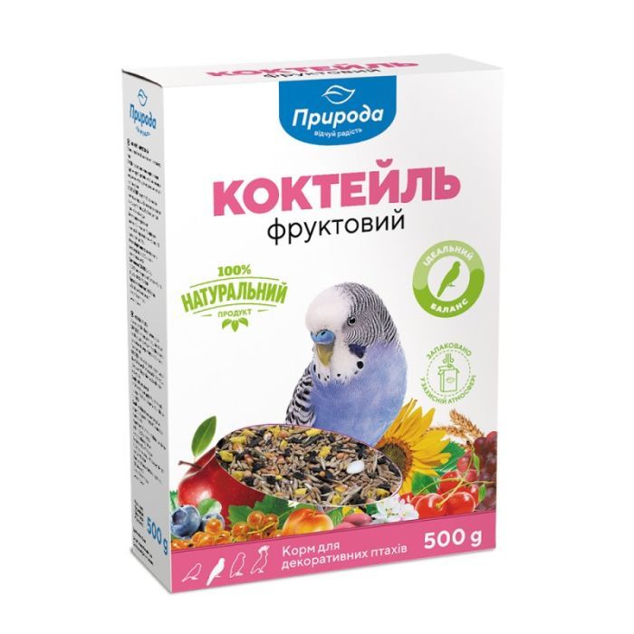 Корм для птиц Природа Фруктовый 500 г (картон) (4823082410286)