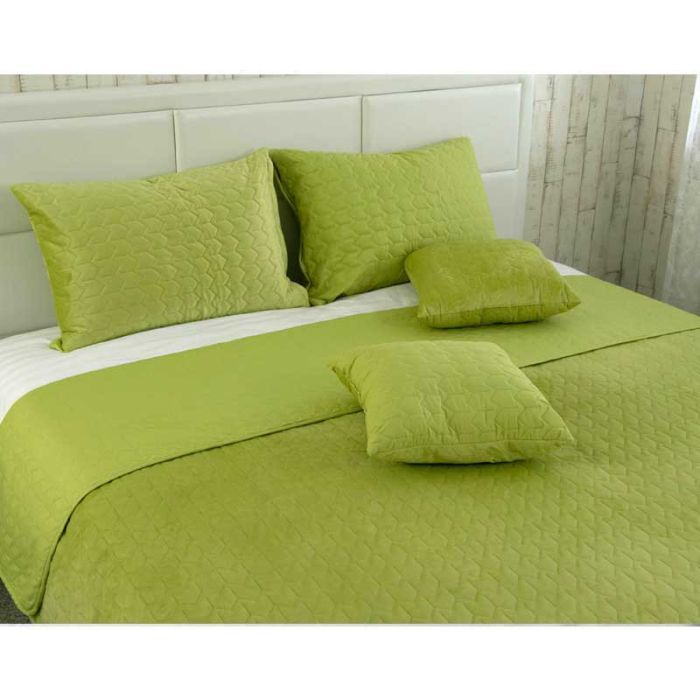 Покривало Руно двостороннє VeLour Зелене 180х220 см (340.55_Green banana) зображення 4