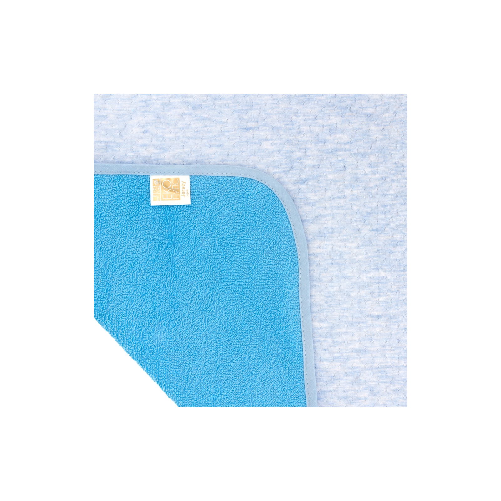 Пеленки для младенцев Еко Пупс Jersey Classic непромокаемая двухсторонняя 65 х 90 см синий (ПЕЛ-6590хбтрс) изображение 2