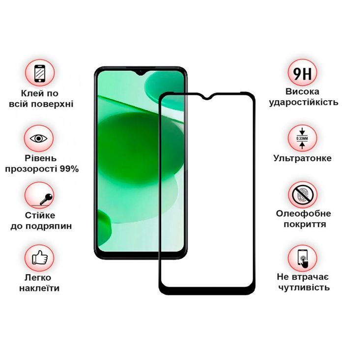 Скло захисне BeCover Realme C35 Black (708155) зображення 3