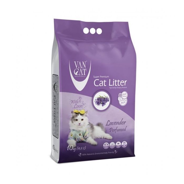 Наполнитель для туалета Van Cat Super Premium Quality Lavender Бентонитовый комковочный 10 кг (8699245857429)